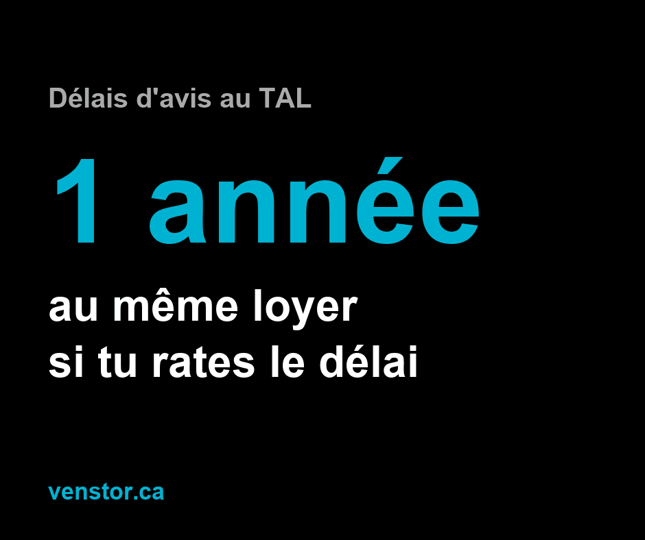 Délais d'avis au TAL : le mémo du propriétaire de plex